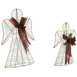 Beliani Christmas Decoration Annsjon Angel 30/40 Cm Multicolour