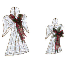 Beliani Christmas Decoration Annsjon Angel 30/40 Cm Multicolour - thumbnail 4