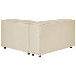 Beliani Corner Seat Aprica Faux Linen Beige - thumbnail 7