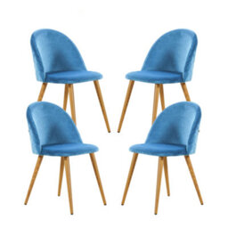 Life Interiors Lucia Dining Set With Round Table And Set Of 4 Lucia Velvet Dining Chairs - thumbnail 8