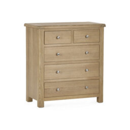 Julian Bowen Memphis Limed Oak 3 + 2 Drawer Chest - thumbnail 4