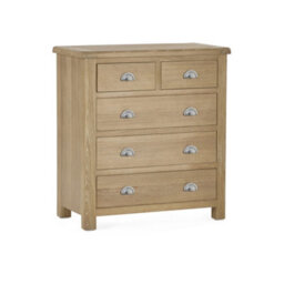 Julian Bowen Memphis Limed Oak 3 + 2 Drawer Chest - thumbnail 6