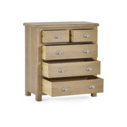 Julian Bowen Memphis Limed Oak 3 + 2 Drawer Chest - thumbnail 7