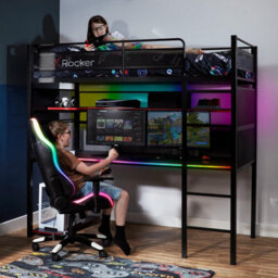 X Rocker X-Rocker Battlebunk Rgb High Sleeper Gaming Bed Metal