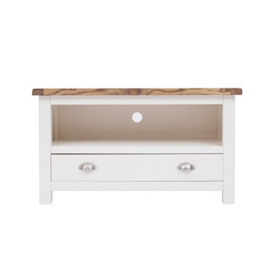 Cabinet Bits Lovere Off White 1 Drawer Tv Cabinet Chrome Cup Handle - image 1