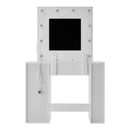 Living And Home Hollywood Bedroom Dressing Table Mirror Desk With Led Makeup Vanity Mirror E14 Base 10 Bulbs - thumbnail 5