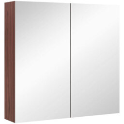 Kleankin 63Wx60H Cm Double Door Wall-Mount Bathroom Mirrored Cabinet Medicine - thumbnail 2
