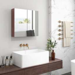 Kleankin 63Wx60H Cm Double Door Wall-Mount Bathroom Mirrored Cabinet Medicine - thumbnail 8