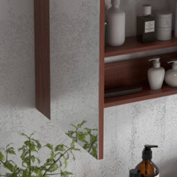 Kleankin 63Wx60H Cm Double Door Wall-Mount Bathroom Mirrored Cabinet Medicine - thumbnail 9