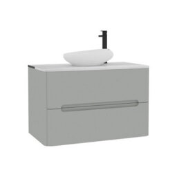 Royal Bathrooms Venice 800mm Dove Grey Wall Mounted Bathroom Countertop Vanity Unit 2 Drawer With Nova Basin - thumbnail 7