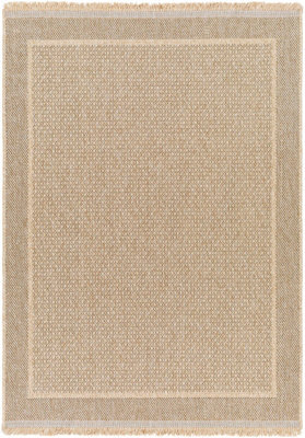 Livabliss Mirage-Cottage Tan Black Fringe In- & Outdoor Jute-Look Rug 160 X 213 Cm Easy Care, Non Shedding - image 1