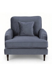 Loft Home Olivia Slate Blue Fabric Armchair - thumbnail 2