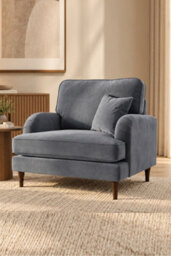 Loft Home Olivia Slate Blue Fabric Armchair - thumbnail 6