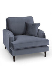Loft Home Olivia Slate Blue Fabric Armchair - thumbnail 3