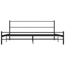 284691 Vidaxl Bed Frame Without Mattress Black Metal 200X200 Cm - thumbnail 3