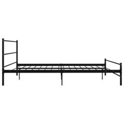 284691 Vidaxl Bed Frame Without Mattress Black Metal 200X200 Cm - thumbnail 4