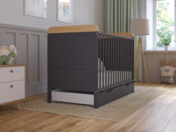 Love For Sleep Levi Cot Bed 120X60Cm With Drawer And Microfiber Quilted Mattress - thumbnail 4
