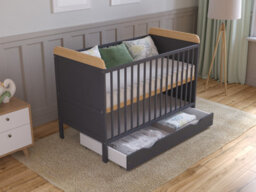 Love For Sleep Levi Cot Bed 120X60Cm With Drawer And Microfiber Quilted Mattress - thumbnail 2