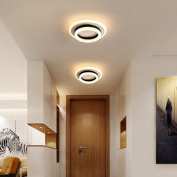Pheashine Modern Round Led Ceiling Light,24W 2600Lm Black Acrylic Warm White 3000K For Living Room, Bedroom Or Kitchen - thumbnail 5