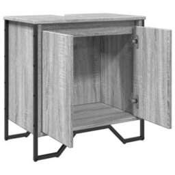 Walplus Bathroom Sink Cabinet Grey Sonoma 60X35X60 Cm Engineered Wood - thumbnail 8