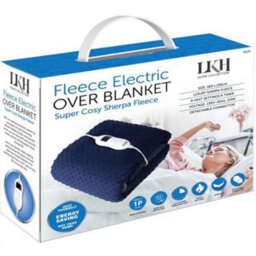 Vivo Electric Heated Throw Over Blanket - Navy Sherpa - thumbnail 3