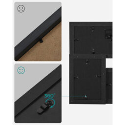 Songmics 4-Frame Picture Collage, Wall Mounted Photo Display, Family Memory Collection, Ink Black - thumbnail 6