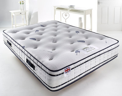 Somnior Beds Silvercare 25Cm Hybrid Bonnell Spring Tufted Medium Feel Mattress 5Ft King Size Mattress - image 1