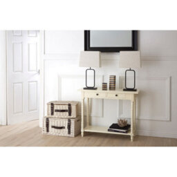 Orsina Console Table For Hallway, Pine Wood Hallway Table For Home Décor, Wood Table With 2 Drawers For Office - thumbnail 8