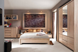Arte Kaspian 153Cm 5-Door Wardrobe With Mirror In Sonoma Oak - Wide Hanging & Drawer Storage - thumbnail 5