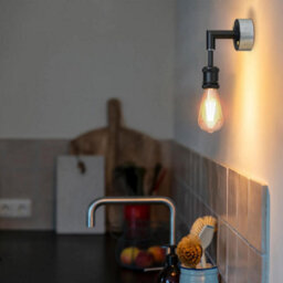 Industrial Wall Sconce Lighting Fixture Single Head Edison E27 Lamp Holder Fitting Metal Conduit Wall Light For Living Room - thumbnail 4