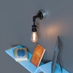 Industrial Wall Sconce Lighting Fixture Single Head Edison E27 Lamp Holder Fitting Metal Conduit Wall Light For Living Room - thumbnail 2