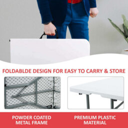 Crystals 5Ft Folding Trestle Table Ideal For Camping, Party, Picnic, Bbq & Garden Use - thumbnail 5