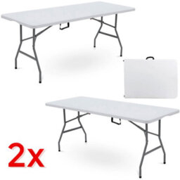 Crystals 5Ft Folding Trestle Table Ideal For Camping, Party, Picnic, Bbq & Garden Use - thumbnail 1