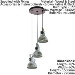 Industrial Raw Steel Ceiling Pendant And Wall Lights Multi Lamp Set For Modern Home Decor - thumbnail 2