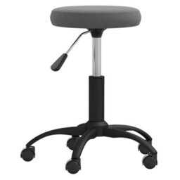 Berkfield Office Swivel Chair Dark Grey Velvet - thumbnail 3