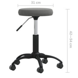 Berkfield Office Swivel Chair Dark Grey Velvet - thumbnail 7