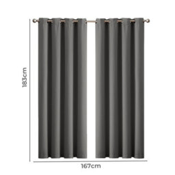 Marlow Blackout Curtains Window Curtain Draperies Pair Eyelet Bedroom Decor - thumbnail 2