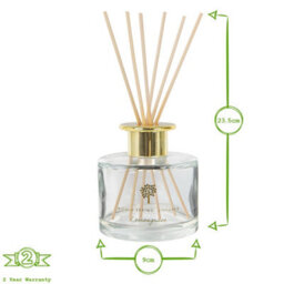 Nicola Spring Lemongrass Scented Candle & Diffuser Set - 350G Natural Soy Wax Candle & Home Air Freshener Set - thumbnail 4