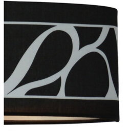 Luminosa Lighting Luminosa Manhattan Wall Lamp 1 Light E14 Swing Arm, Polished Chrome With Black Patterned Shade - thumbnail 8