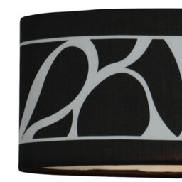 Luminosa Lighting Luminosa Manhattan Wall Lamp 1 Light E14 Swing Arm, Polished Chrome With Black Patterned Shade - thumbnail 7