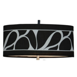 Luminosa Lighting Luminosa Manhattan Wall Lamp 1 Light E14 Swing Arm, Polished Chrome With Black Patterned Shade - thumbnail 6
