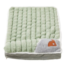Thehotsale M-Size Washable Pet Bed Soft Mattress Sleeping Cushion Mat For Puppy Cat In Green - thumbnail 5