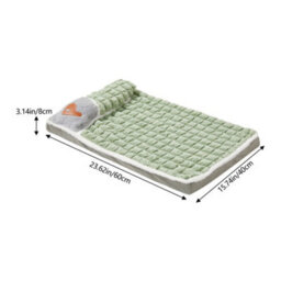 Thehotsale M-Size Washable Pet Bed Soft Mattress Sleeping Cushion Mat For Puppy Cat In Green - thumbnail 9