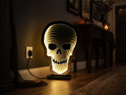 Festive Productions 3D Skull Led Infinity Effect Halloween Light White 40Cm Indoor Decoration - thumbnail 6