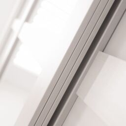 Spacepro 1 Panel Mirrored White Framed Sliding Wardrobe Door (H)2220mm (W)914mm - thumbnail 2