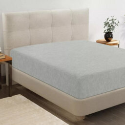 Ameha 100% Cotton Jersey Fitted Sheet Silver Soft Anti Allergy 30Cm Extra Deep Easy Care Single Bed Sheets 91 X 190 Cm - thumbnail 8