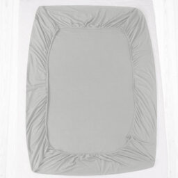 Ameha 100% Cotton Jersey Fitted Sheet Silver Soft Anti Allergy 30Cm Extra Deep Easy Care Single Bed Sheets 91 X 190 Cm - thumbnail 6
