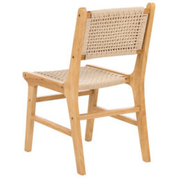 Beliani Set Of 2 Dining Chairs Ozella Wood Light Brown/ Beige - thumbnail 6