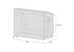 GoodHome Grey Rectangular Swing Bench Cover (H)170Cm (W)160Cm - thumbnail 2