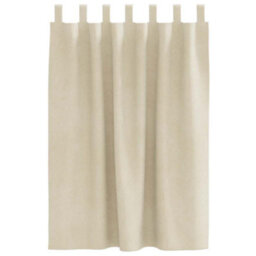 Berkfield Blackout Curtains With Hanging Loops 2 Pcs Cream Velvet - thumbnail 3